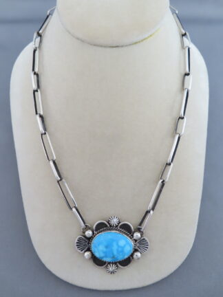 Kingman Turquoise Pendant Necklace