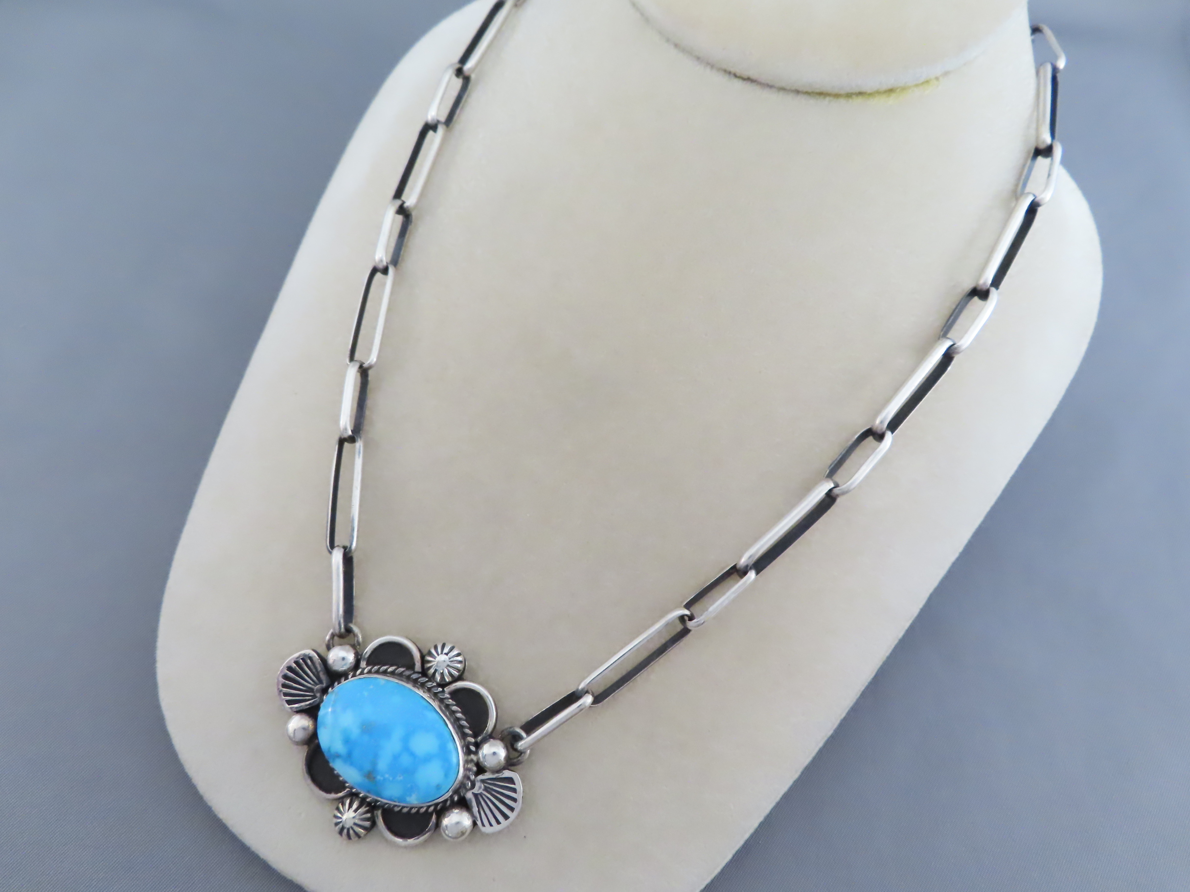 Kingman Turquoise Pendant Necklace
