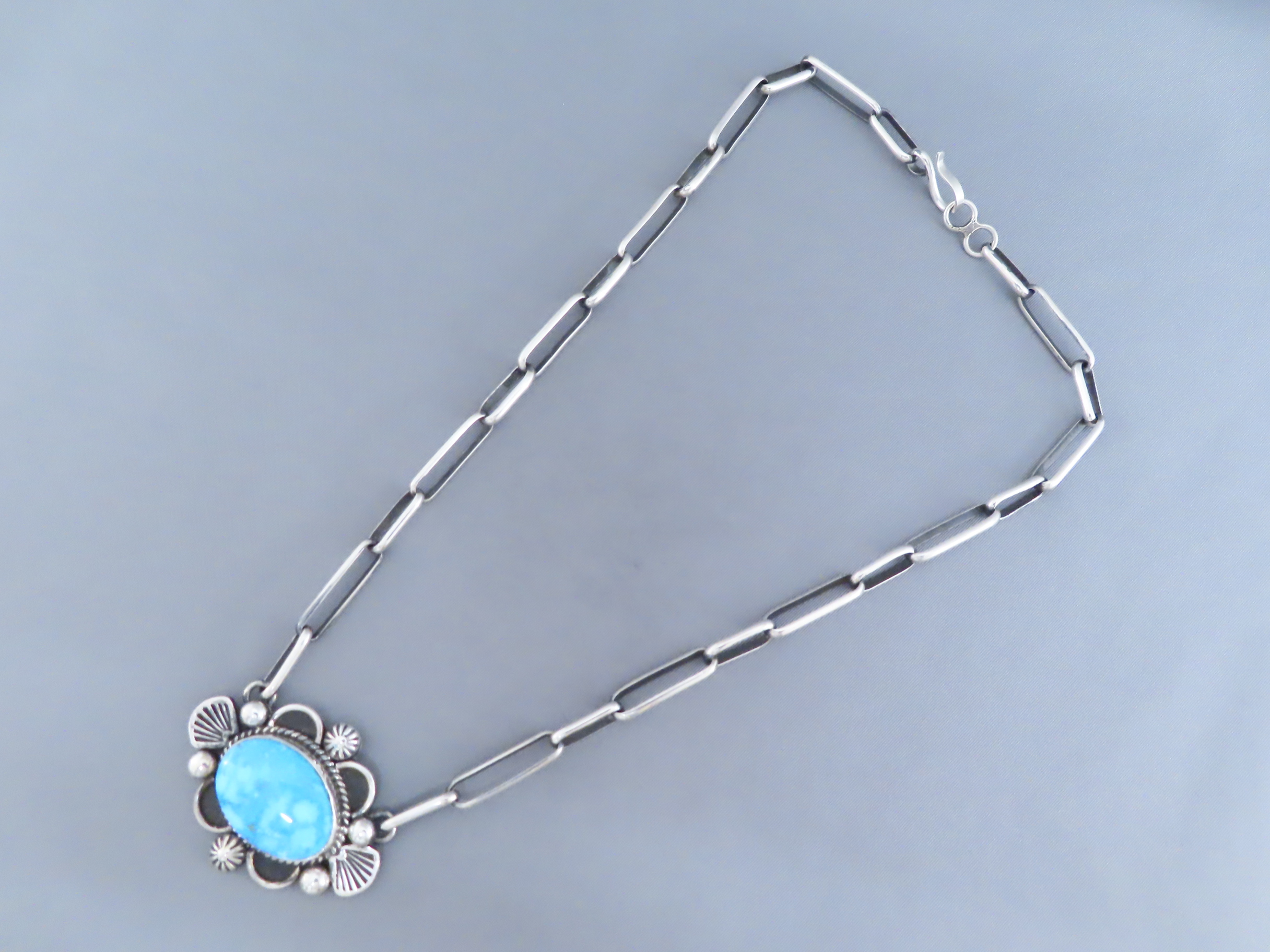 Kingman Turquoise Pendant Necklace