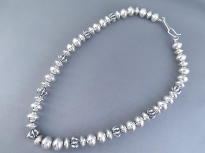 Sterling Silver ‘Navajo Pearls’ Bead Necklace by Al Joe