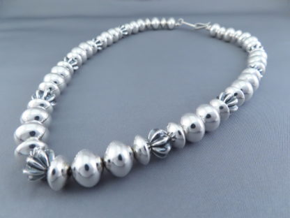 Sterling Silver ‘Navajo Pearls’ Bead Necklace by Al Joe