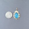 Gold Pendant with Indian Mountain Turquoise