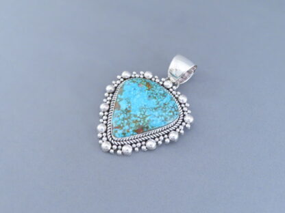 IMPRESSIVE Kingman Turquoise Pendant by Artie Yellowhorse