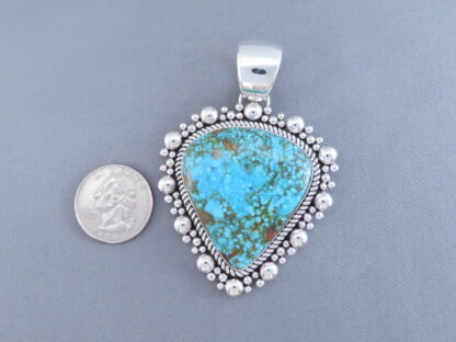 IMPRESSIVE Kingman Turquoise Pendant by Artie Yellowhorse