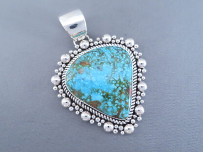IMPRESSIVE Kingman Turquoise Pendant by Artie Yellowhorse