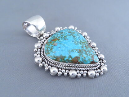 IMPRESSIVE Kingman Turquoise Pendant by Artie Yellowhorse