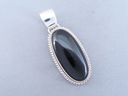 Artie Yellowhorse Onyx & Sterling Silver Pendant