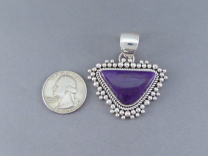 Sugilite Pendant in Sterling Silver by Artie Yellowhorse