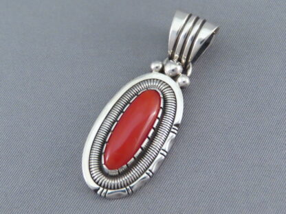 Will Vandever Sterling Silver & Red Coral Pendant