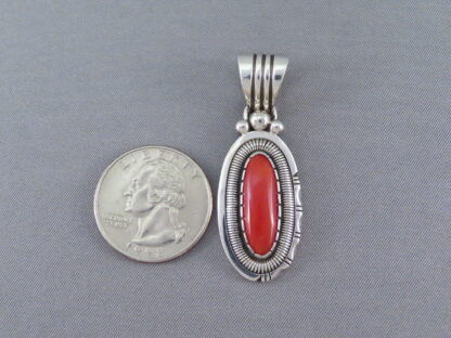 Will Vandever Sterling Silver & Red Coral Pendant