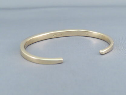Gold Bracelet with Lapis Inlay