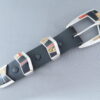 Multi-Stone Inlay Belt Buckle with Coral (Ranger Buckle Set)