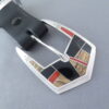 Multi-Stone Inlay Belt Buckle with Coral (Ranger Buckle Set)