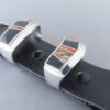Multi-Stone Inlay Belt Buckle with Coral (Ranger Buckle Set)