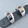 Multi-Stone Inlay Belt Buckle with Coral (Ranger Buckle Set)