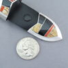Multi-Stone Inlay Belt Buckle with Coral (Ranger Buckle Set)