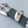 Multi-Stone Inlay Belt Buckle with Coral (Ranger Buckle Set)