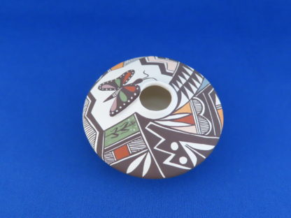 Seed Pot with Butterfly by Carolyn Concho (Acoma pottery)