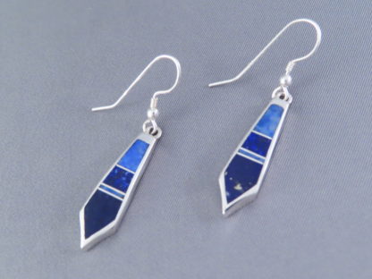 Sterling Silver & Lapis Inlay Earrings