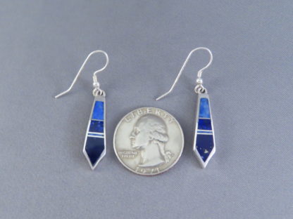 Sterling Silver & Lapis Inlay Earrings