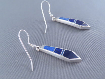 Sterling Silver & Lapis Inlay Earrings