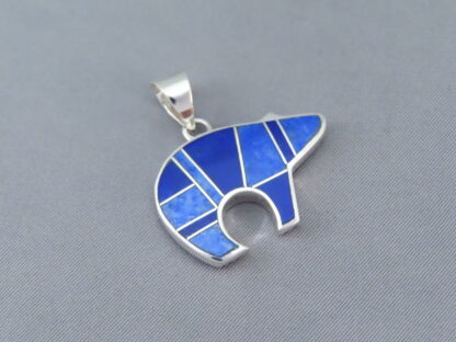 BEAR Pendant with Lapis Inlay (mid-size)