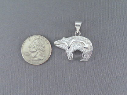BEAR Pendant with Lapis Inlay (mid-size)