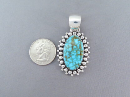 Artie Yellowhorse Turquoise Pendant (Kingman)