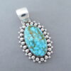 Artie Yellowhorse Turquoise Pendant (Kingman)