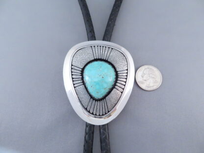 Carico Lake Turquoise Bolo Tie by Al Joe