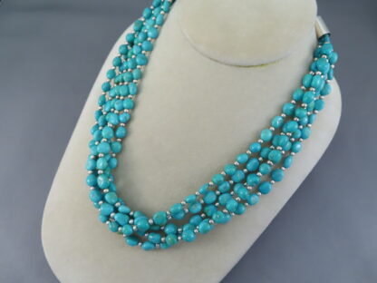 Kingman Turquoise Necklace by Desiree Yellowhorse