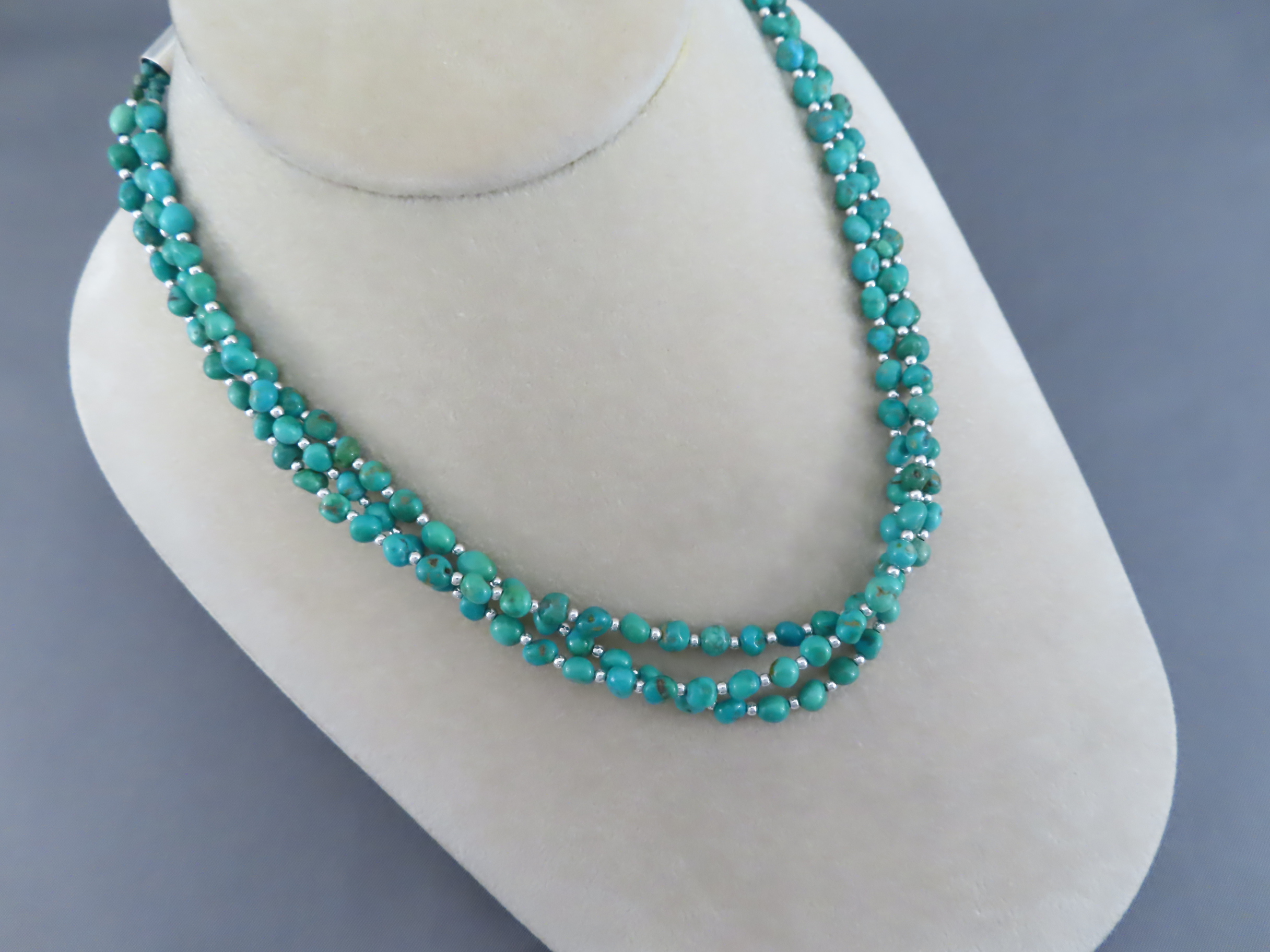 Kingman Turquoise Necklace by Desiree Yellowhorse