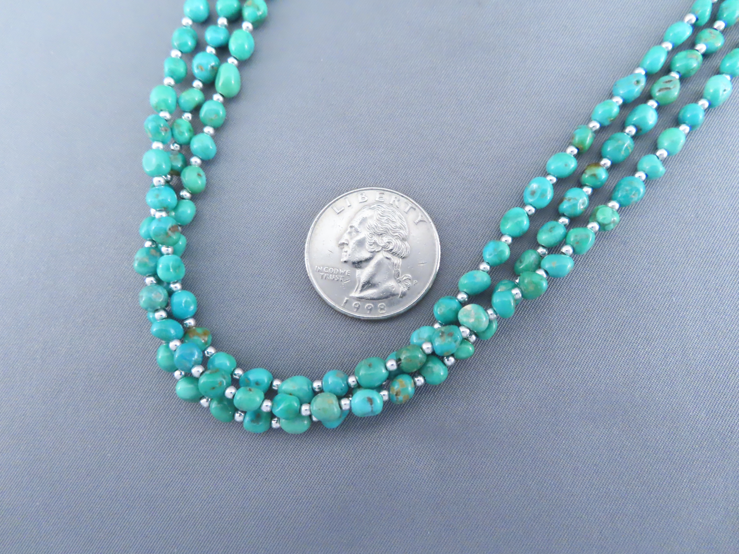 Kingman Turquoise Necklace by Desiree Yellowhorse