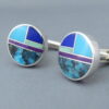 Inlaid Multi-Stone Cufflinks