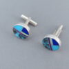 Inlaid Multi-Stone Cufflinks