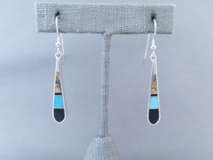 Multi-Stone Inlay Earrings with Turquoise