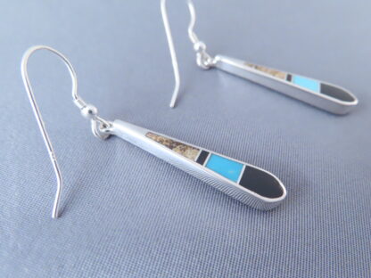 Multi-Stone Inlay Earrings with Turquoise