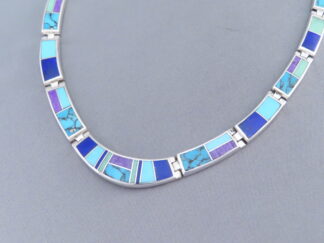 Inlaid Multi-Stone Necklace