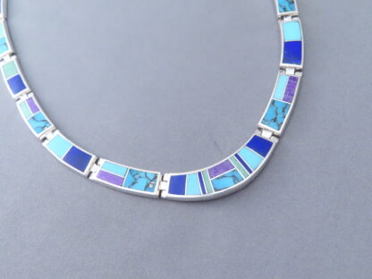 Inlaid Multi-Stone Necklace
