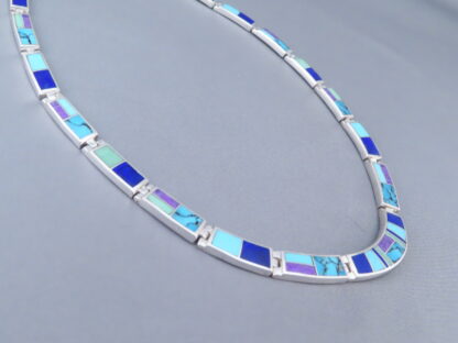 Inlaid Multi-Stone Necklace