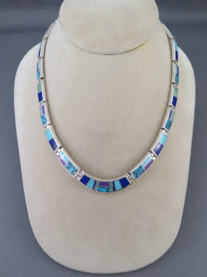 Inlaid Multi-Stone Necklace