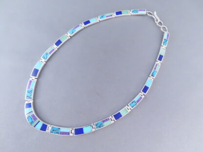 Inlaid Multi-Stone Necklace