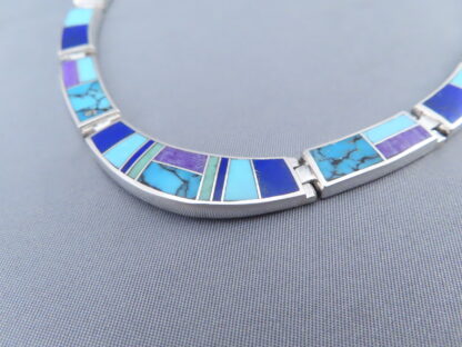 Inlaid Multi-Stone Necklace