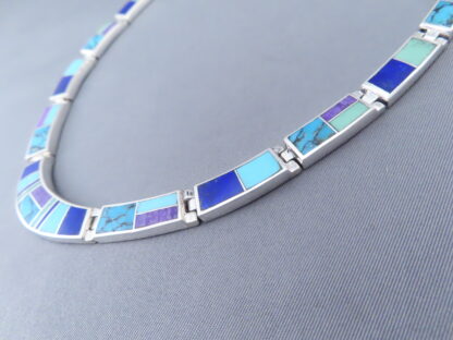 Inlaid Multi-Stone Necklace