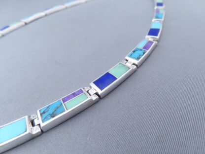 Inlaid Multi-Stone Necklace