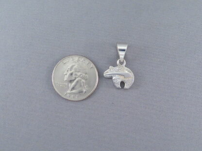 Inlaid Multi-Stone Bear Pendant – Small Reversible Bear Pendant