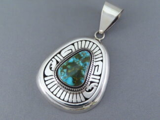 Leonard Nez Sonoran Gold Turquoise Pendant