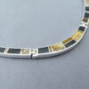 Sterling Silver Necklace with Multi-Stone Inlay