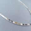 Sterling Silver Necklace with Multi-Stone Inlay