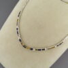 Sterling Silver Necklace with Multi-Stone Inlay